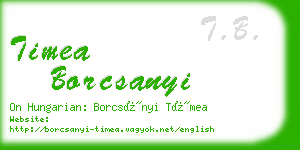 timea borcsanyi business card